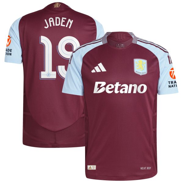 aston villa adidas home authentic shirt 2024-25 with jaden 19 cup printing Collection | Aston Villa Jerseys for True Fans