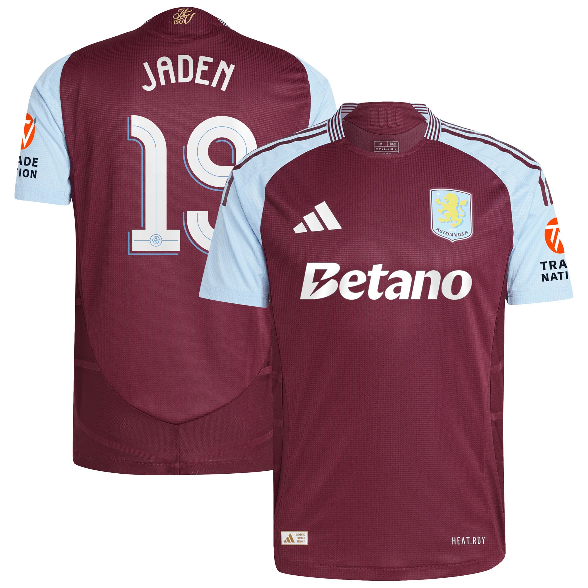 aston villa adidas home authentic shirt 2024-25 with jaden 19 cup printing Collection | Aston Villa Jerseys for True Fans