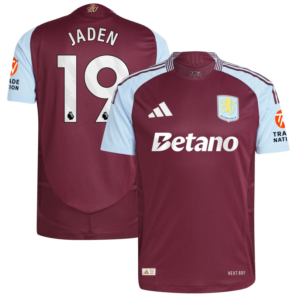 aston villa adidas home authentic shirt 2024-25 with jaden 19 printing Collection | Aston Villa Jerseys for True Fans
