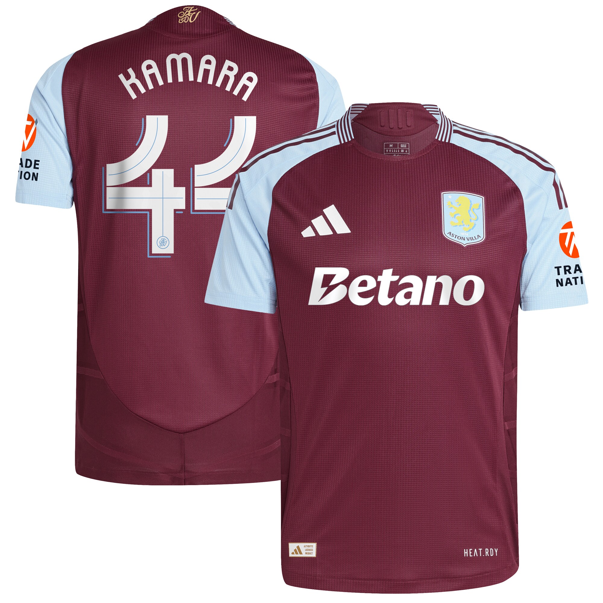 aston villa adidas home authentic shirt 2024-25 with kamara 44 cup printing Collection | Aston Villa Jerseys for True Fans