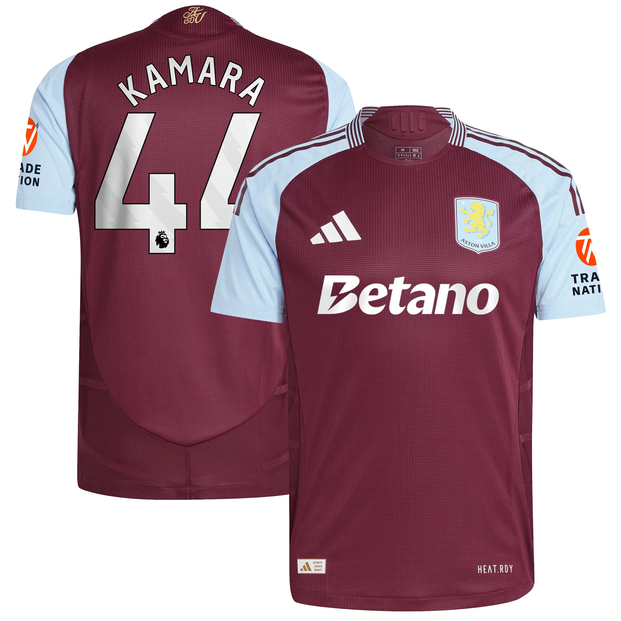 aston villa adidas home authentic shirt 2024-25 with kamara 44 printing Collection | Aston Villa Jerseys for True Fans