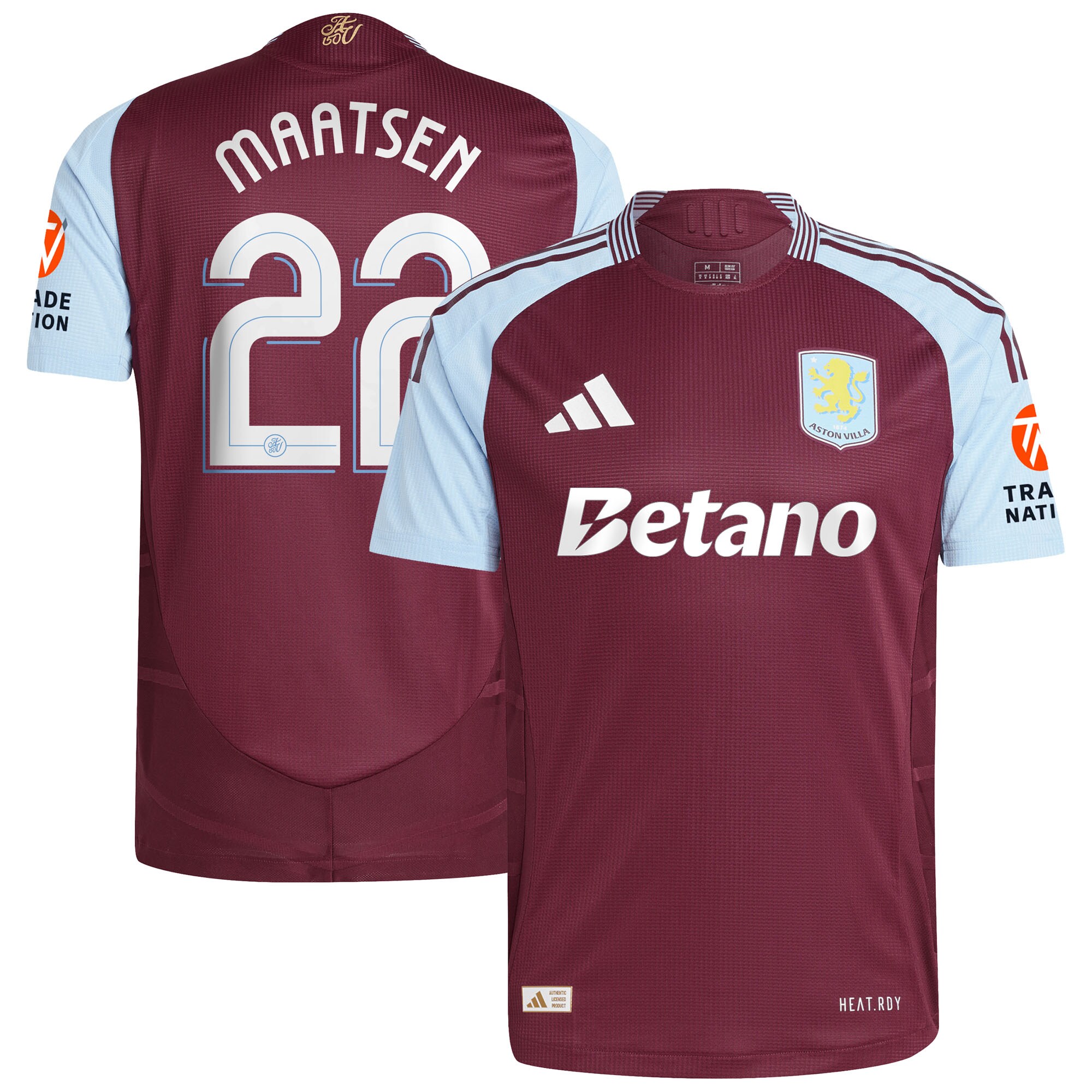 aston villa adidas home authentic shirt 2024-25 with maatsen 22 cup printing Collection | Aston Villa Jerseys for True Fans