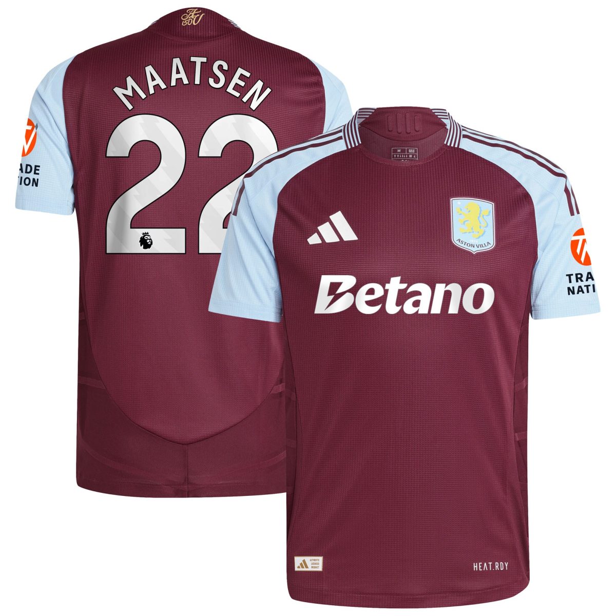 aston villa adidas home authentic shirt 2024-25 with maatsen 22 printing Collection | Aston Villa Jerseys for True Fans