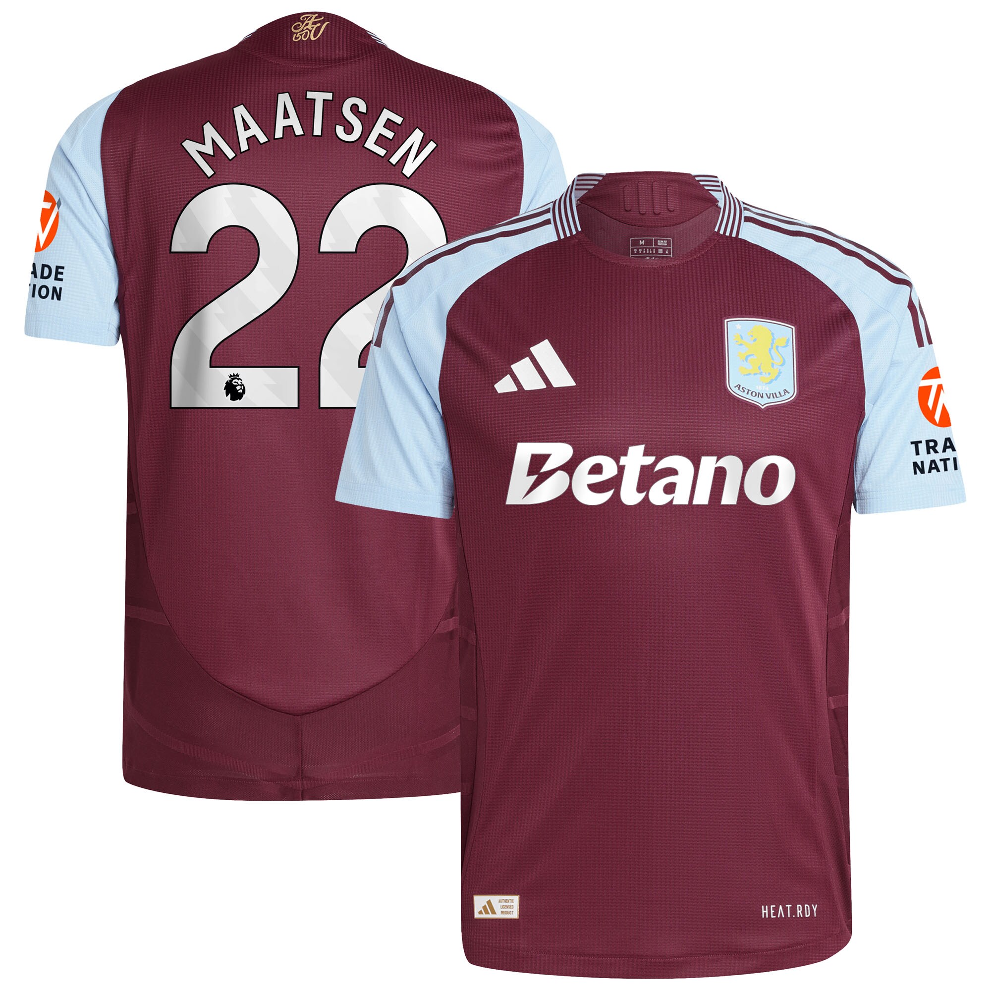 aston villa adidas home authentic shirt 2024-25 with maatsen 22 printing Collection | Aston Villa Jerseys for True Fans