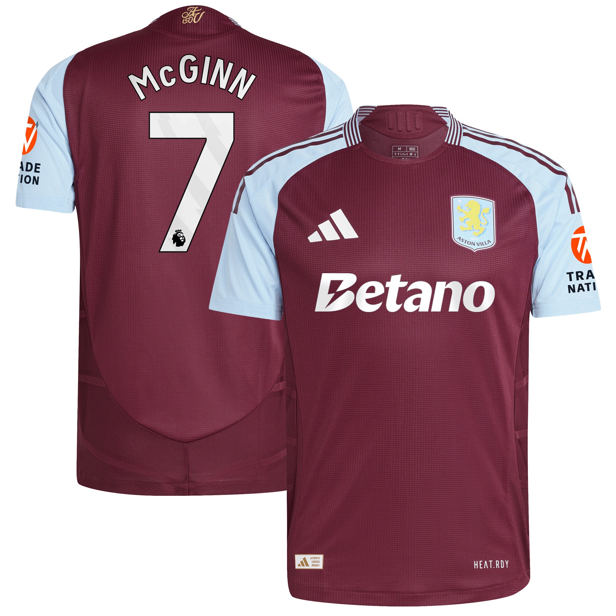 aston villa adidas home authentic shirt 2024-25 with mcginn 7 printing Collection | Aston Villa Jerseys for True Fans