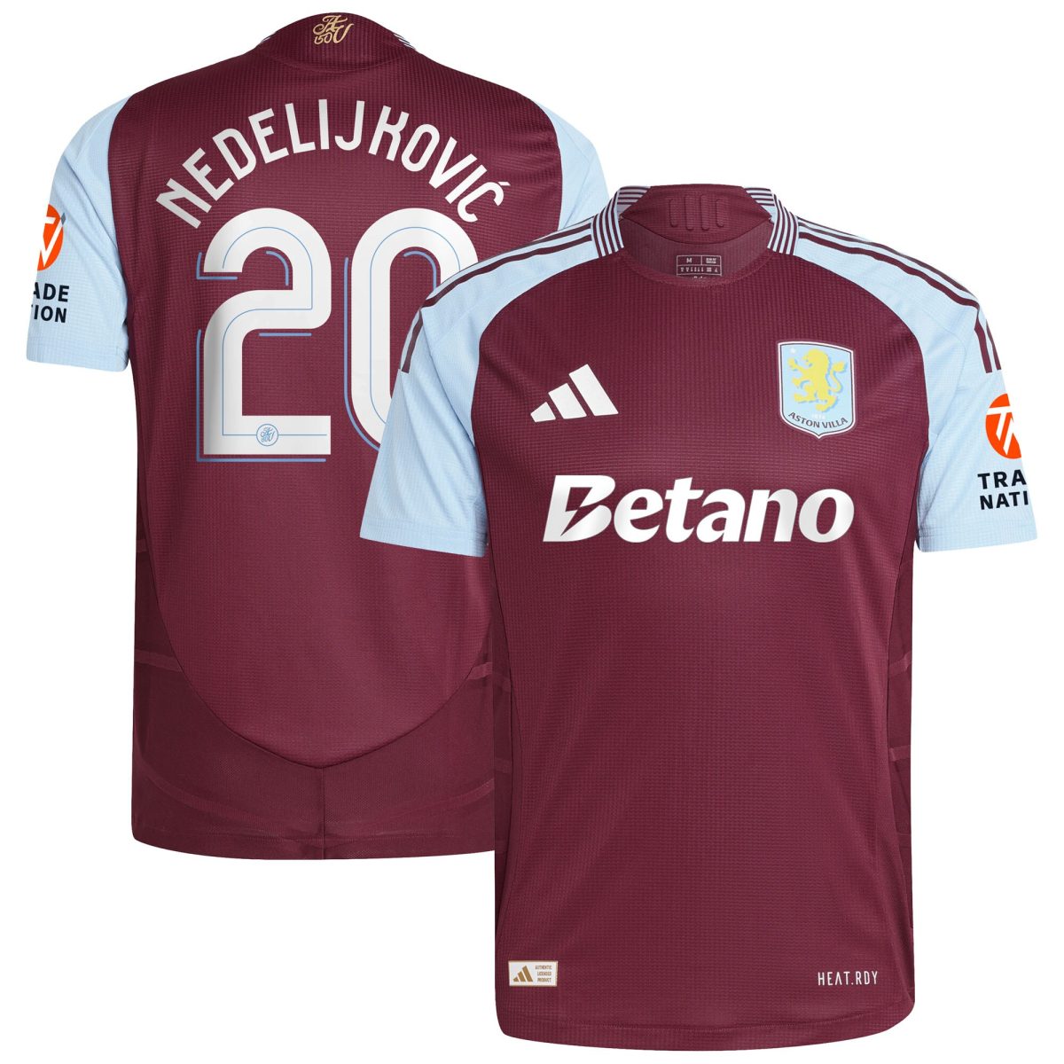 aston villa adidas home authentic shirt 2024-25 with nedeljković 20 cup printing Collection | Aston Villa Jerseys for True Fans