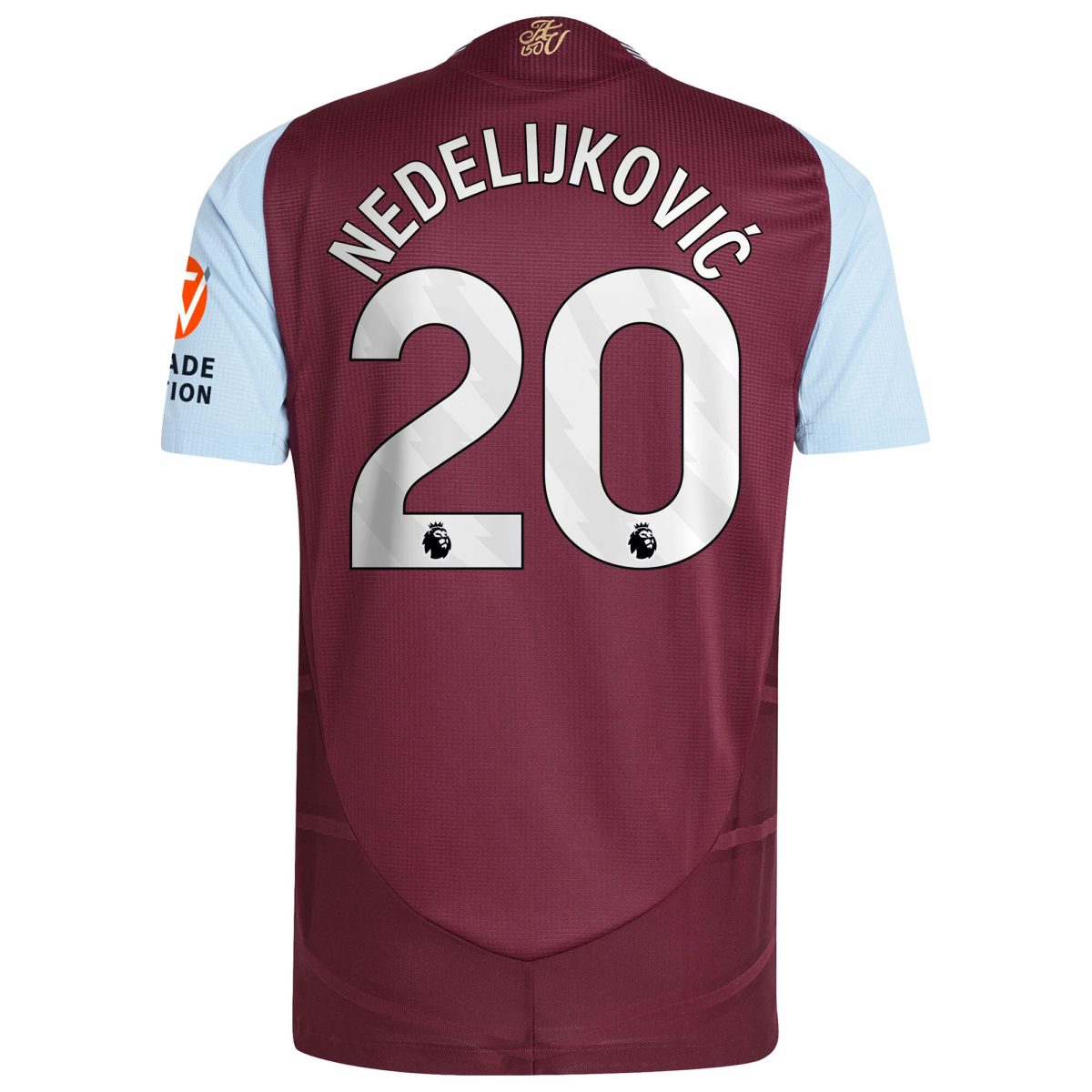 aston villa adidas home authentic shirt 2024-25 with nedeljković 20 printing Collection | Aston Villa Jerseys for True Fans