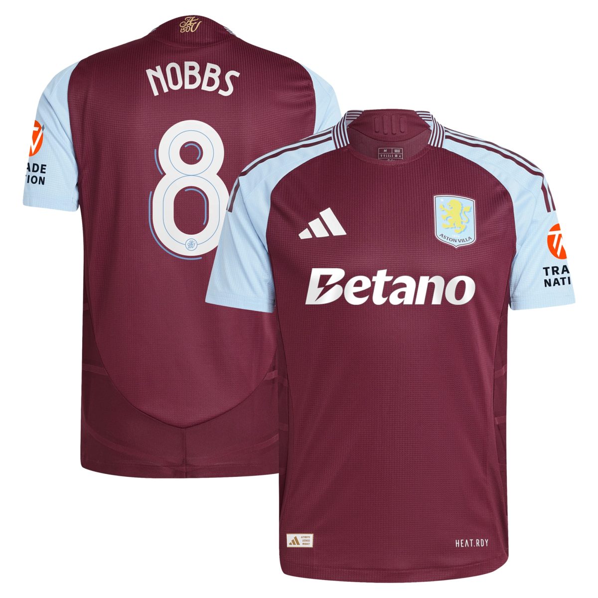 aston villa adidas home authentic shirt 2024-25 with nobbs 8 cup printing Collection | Aston Villa Jerseys for True Fans