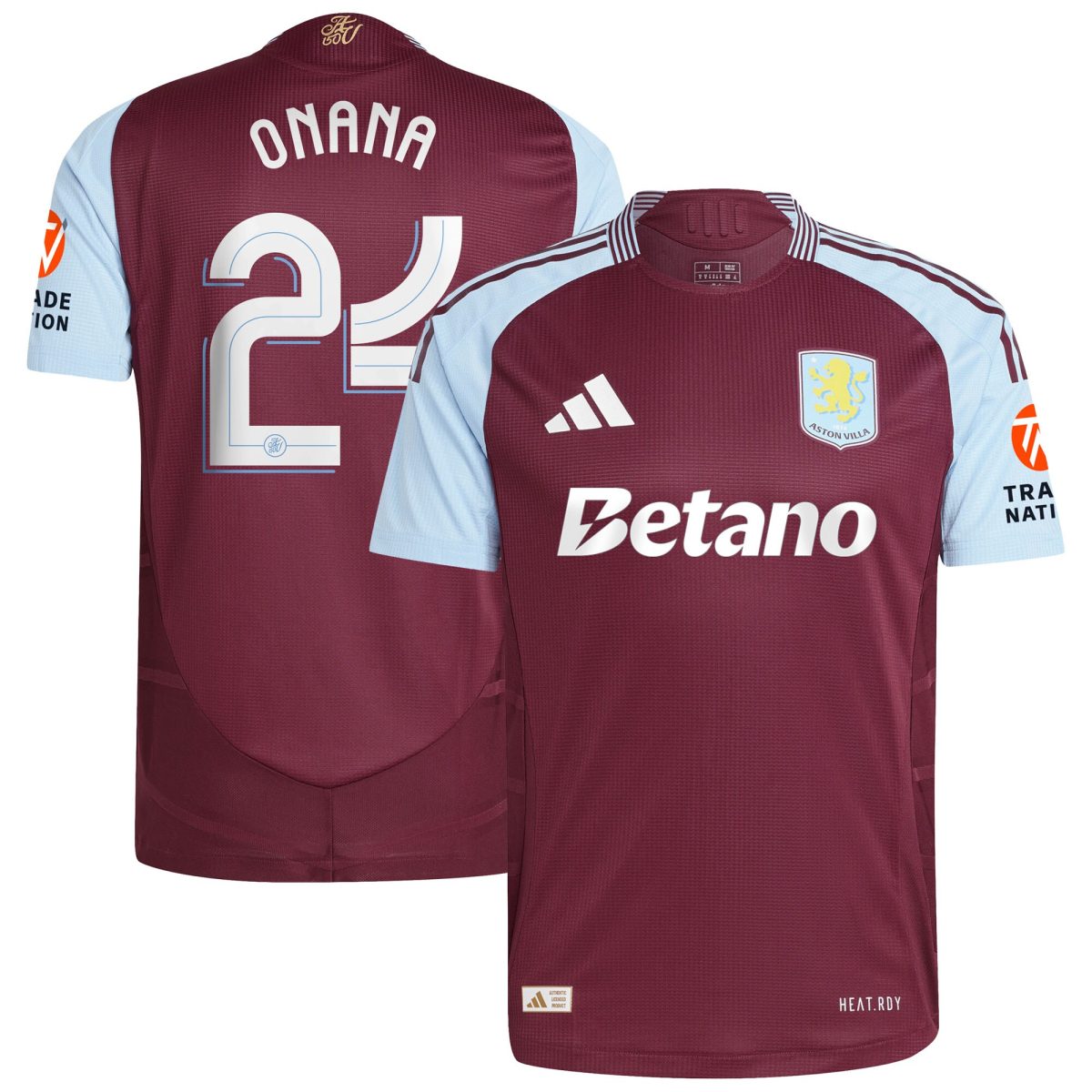 aston villa adidas home authentic shirt 2024-25 with onana 24 cup printing Collection | Aston Villa Jerseys for True Fans