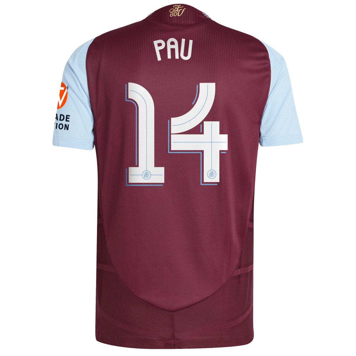 aston villa adidas home authentic shirt 2024-25 with pau 14 cup printing Collection | Aston Villa Jerseys for True Fans