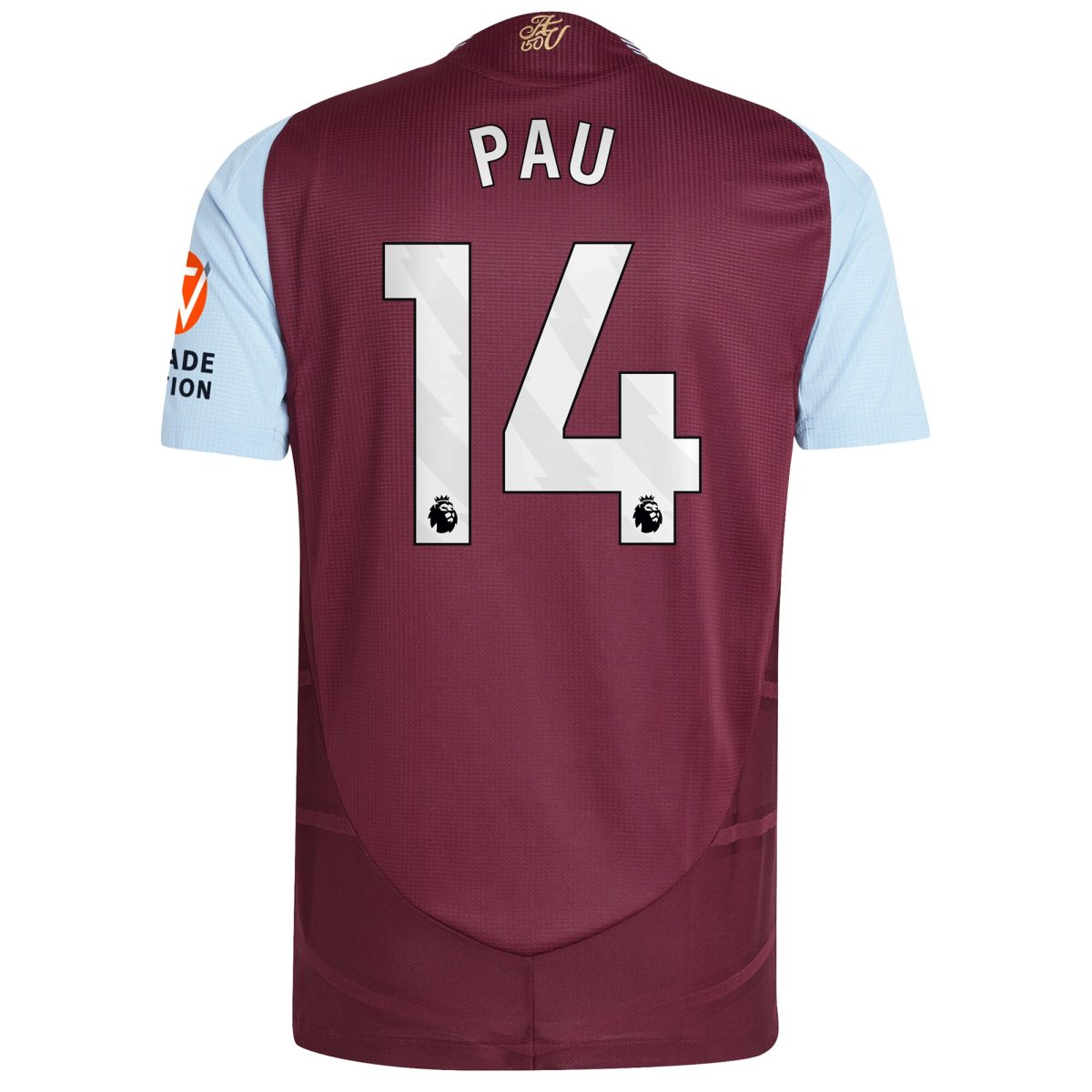 aston villa adidas home authentic shirt 2024-25 with pau 14 printing Collection | Aston Villa Jerseys for True Fans