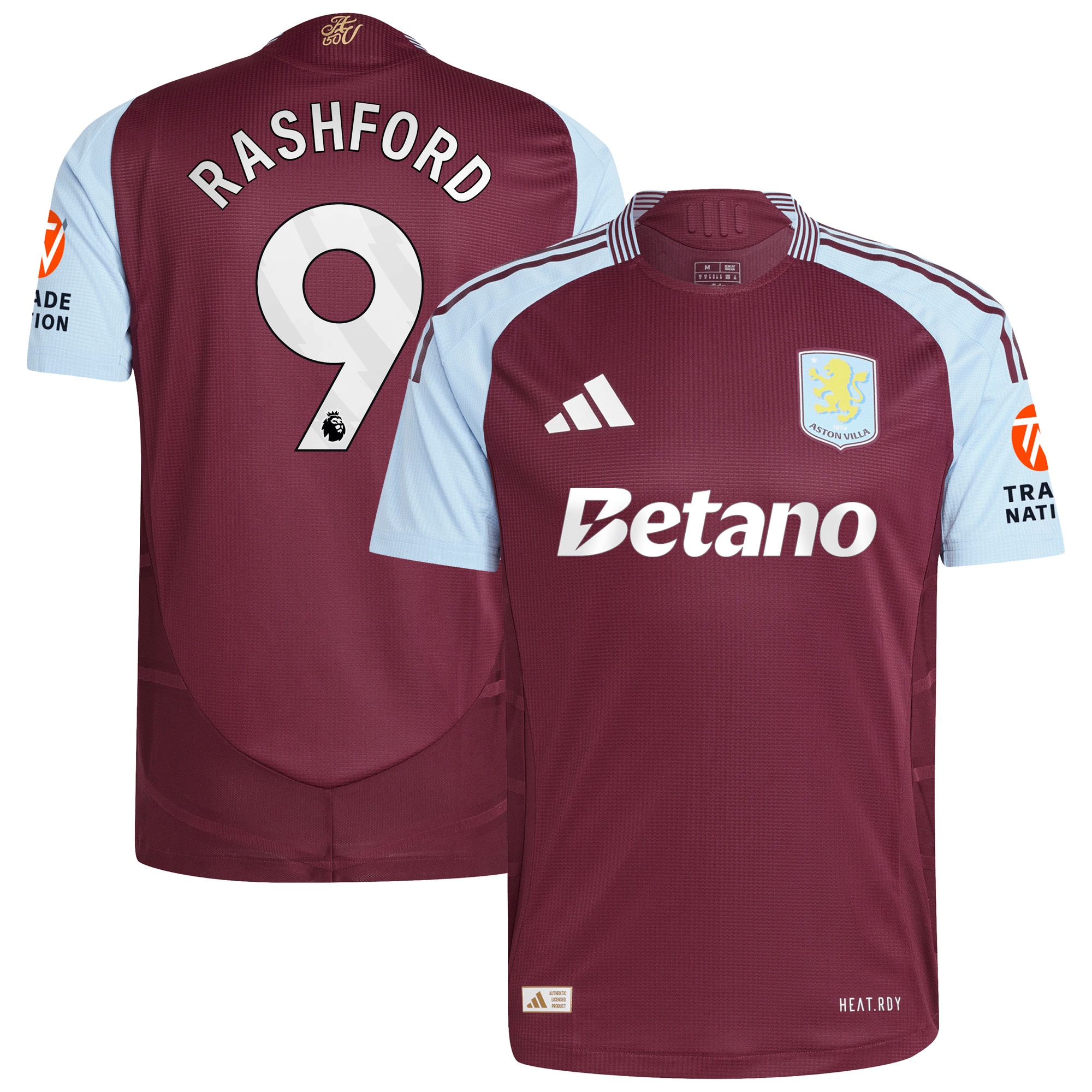 aston villa adidas home authentic shirt 2024-25 with rashford 9 printing Collection | Aston Villa Jerseys for True Fans