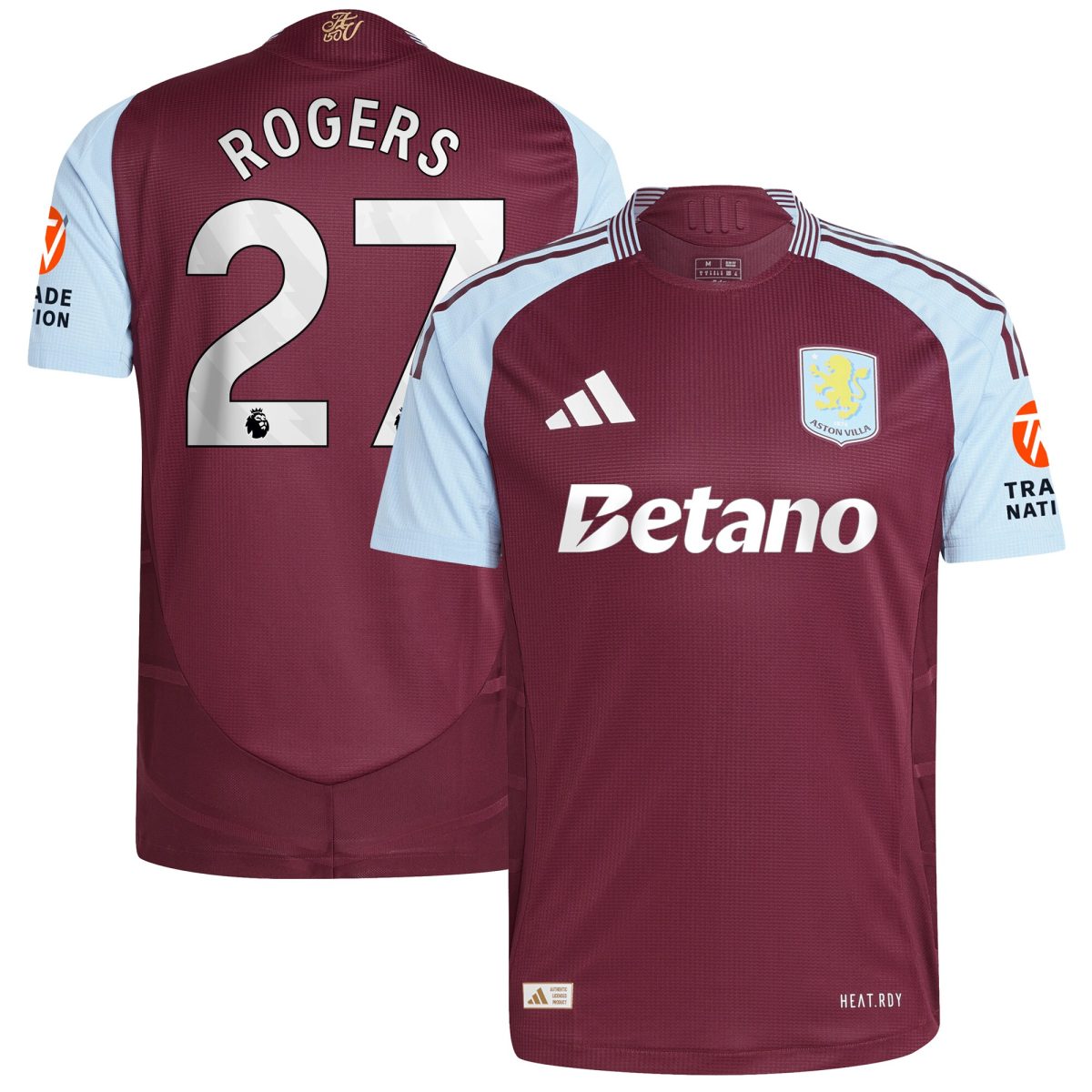 aston villa adidas home authentic shirt 2024-25 with rogers 27 printing Collection | Aston Villa Jerseys for True Fans
