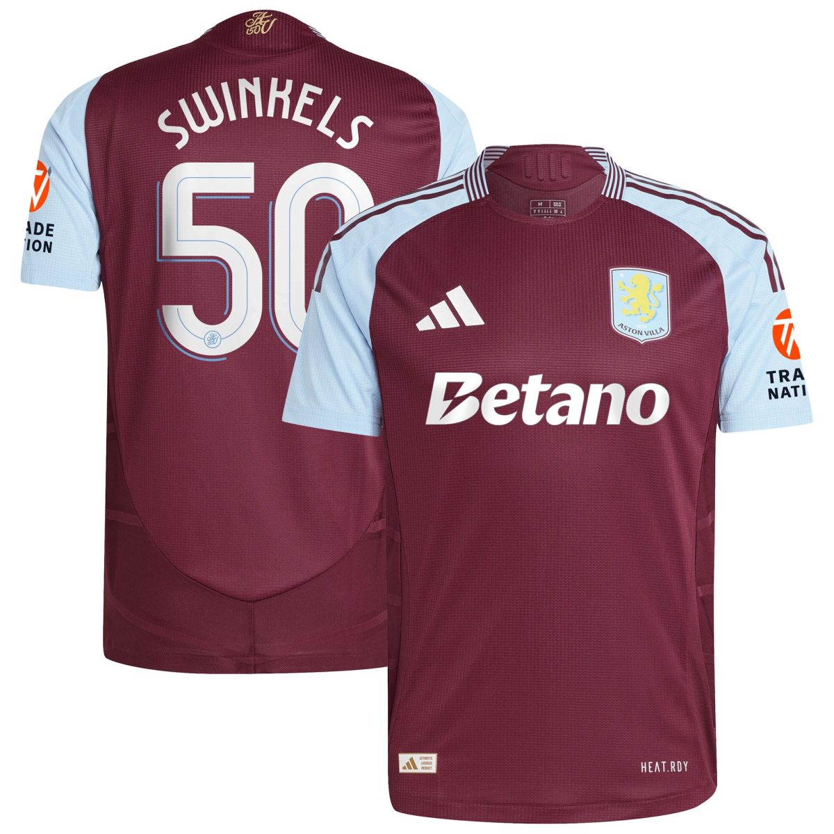 aston villa adidas home authentic shirt 2024-25 with swinkels 50 cup printing Collection | Aston Villa Jerseys for True Fans