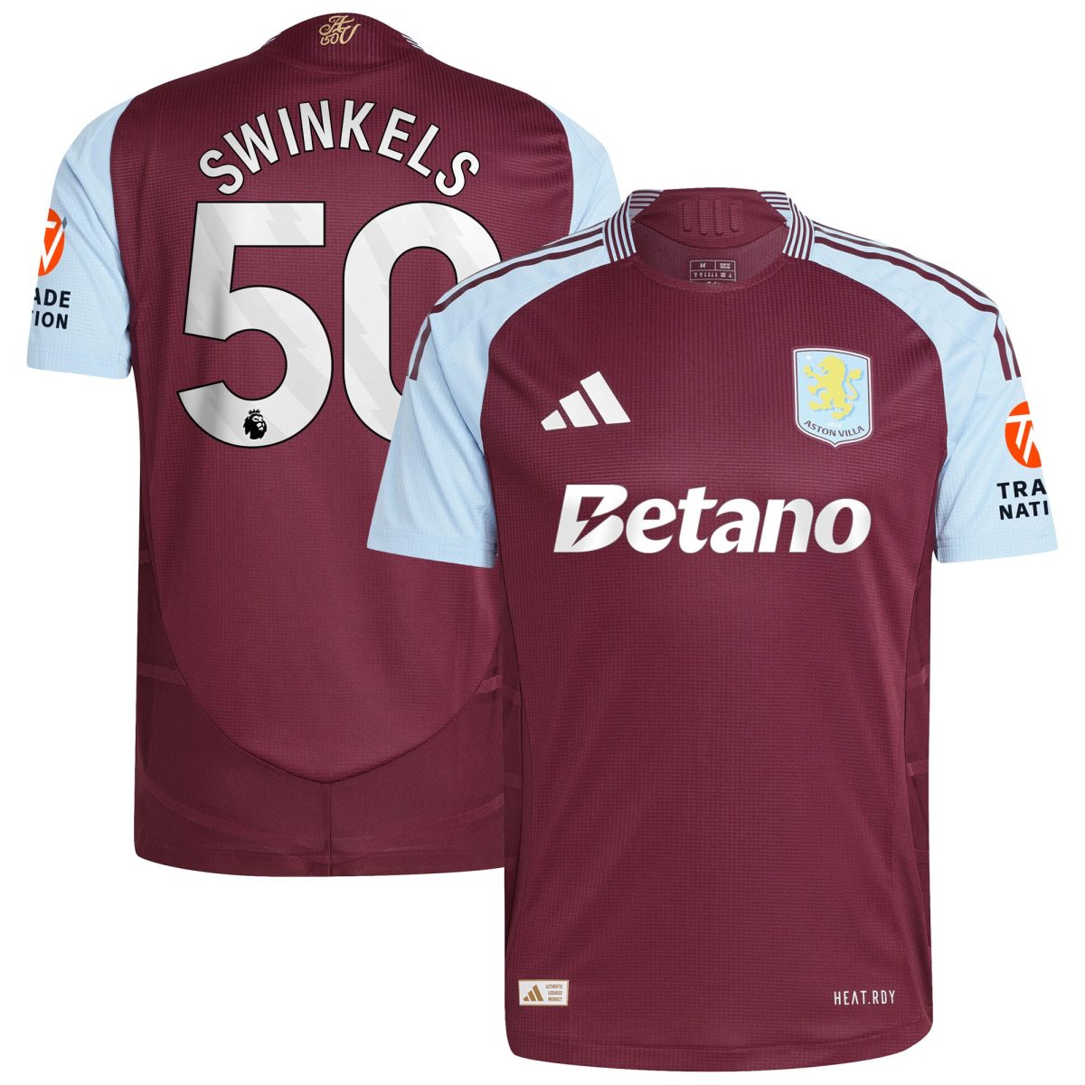 aston villa adidas home authentic shirt 2024-25 with swinkels 50 printing Collection | Aston Villa Jerseys for True Fans
