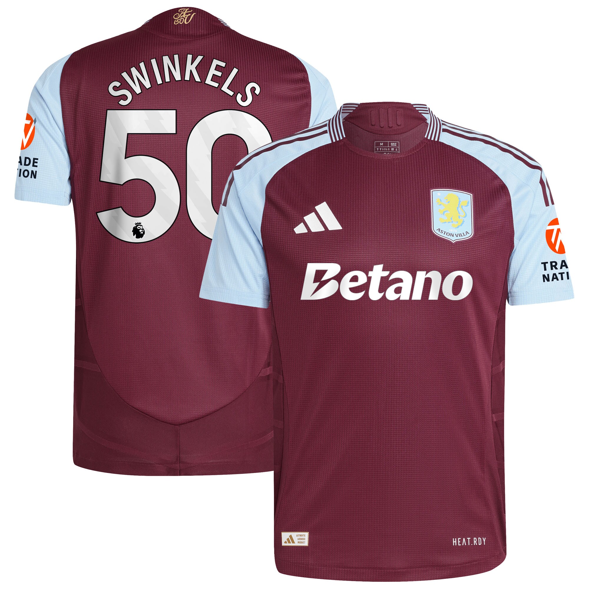 aston villa adidas home authentic shirt 2024-25 with swinkels 50 printing Collection | Aston Villa Jerseys for True Fans