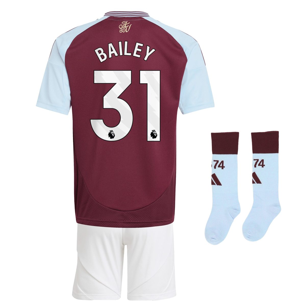 aston villa adidas home mini kit 2024-25 with bailey 31 printing Collection | Aston Villa Jerseys for True Fans