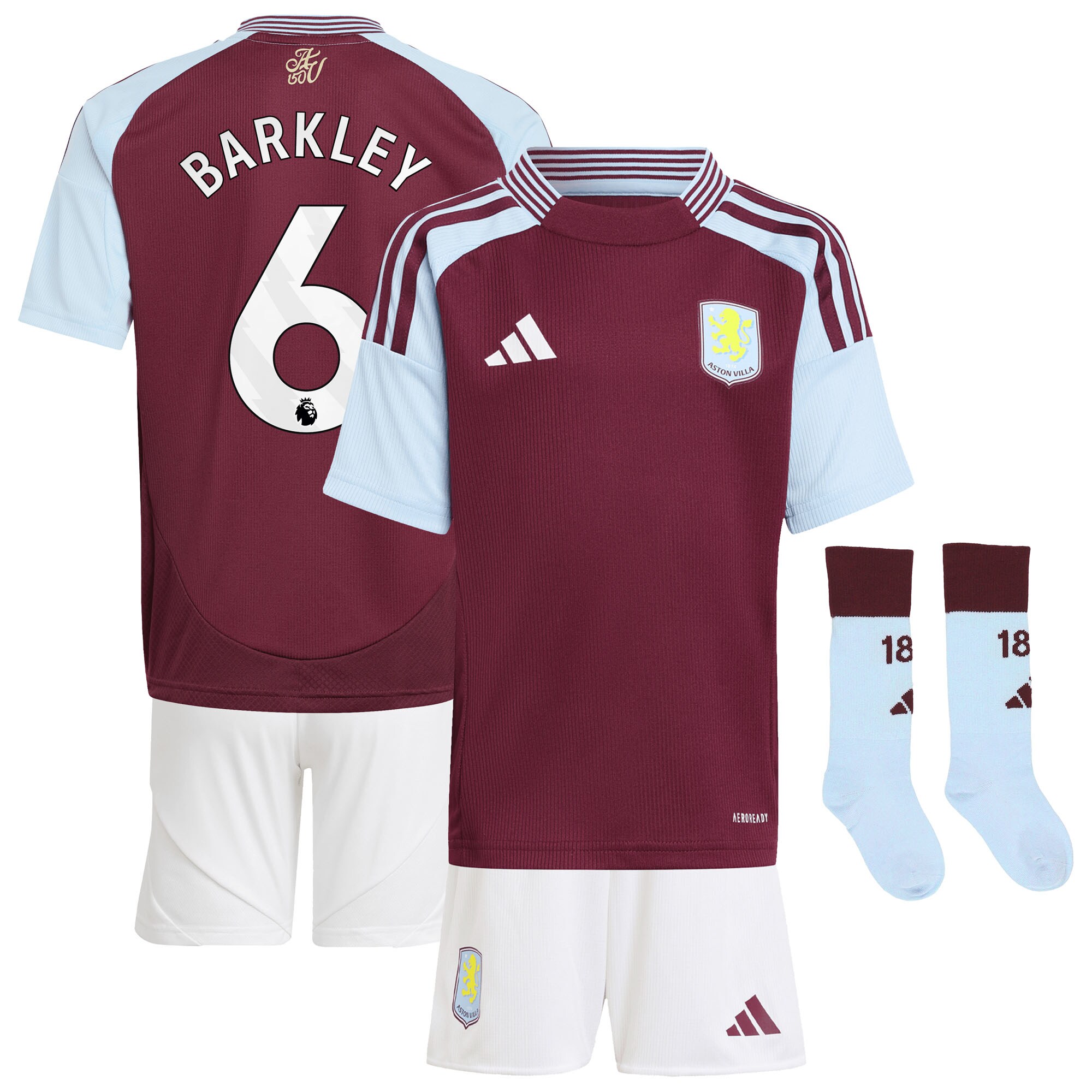 aston villa adidas home mini kit 2024-25 with barkley 6 printing Collection | Aston Villa Jerseys for True Fans