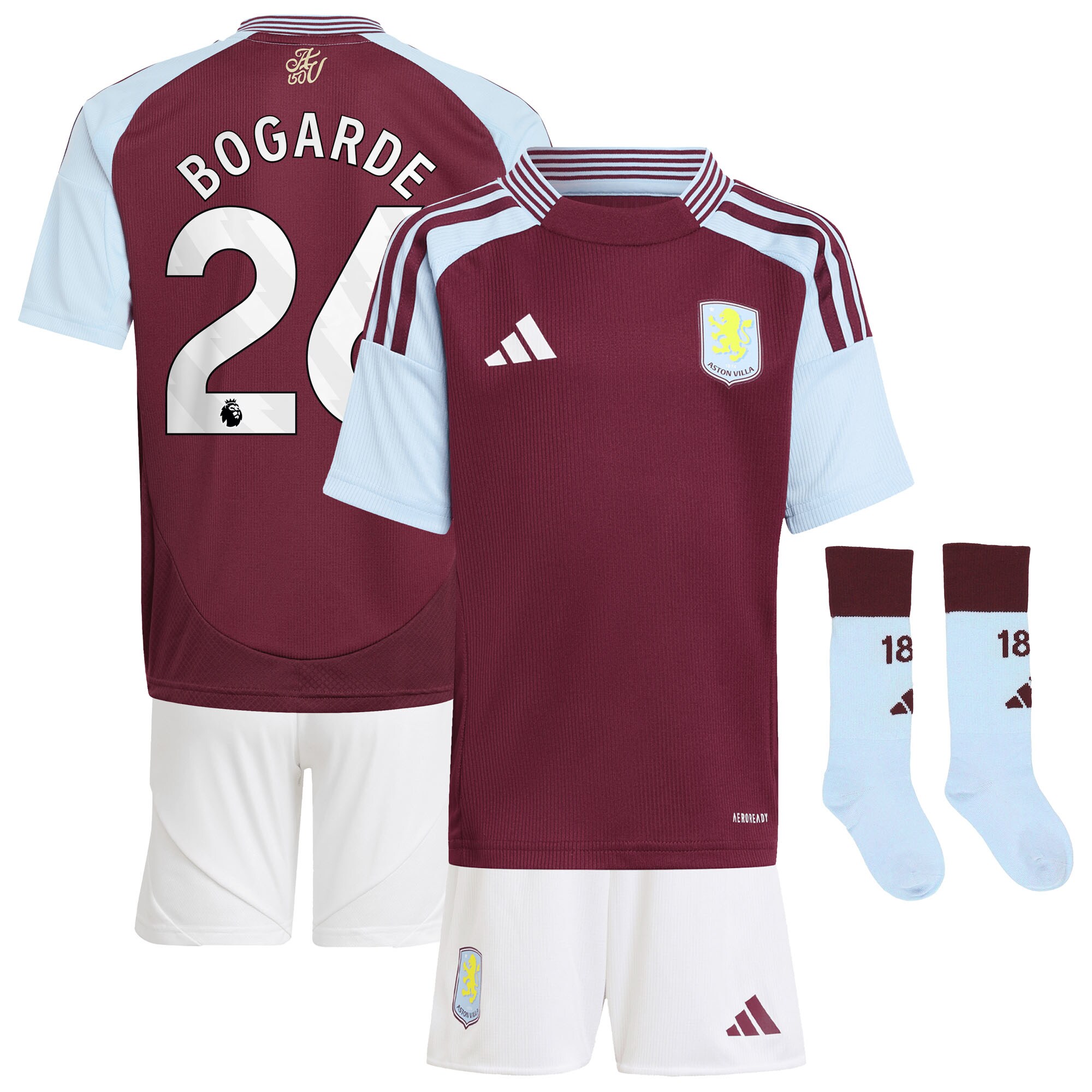 aston villa adidas home mini kit 2024-25 with bogarde 26 printing Collection | Aston Villa Jerseys for True Fans