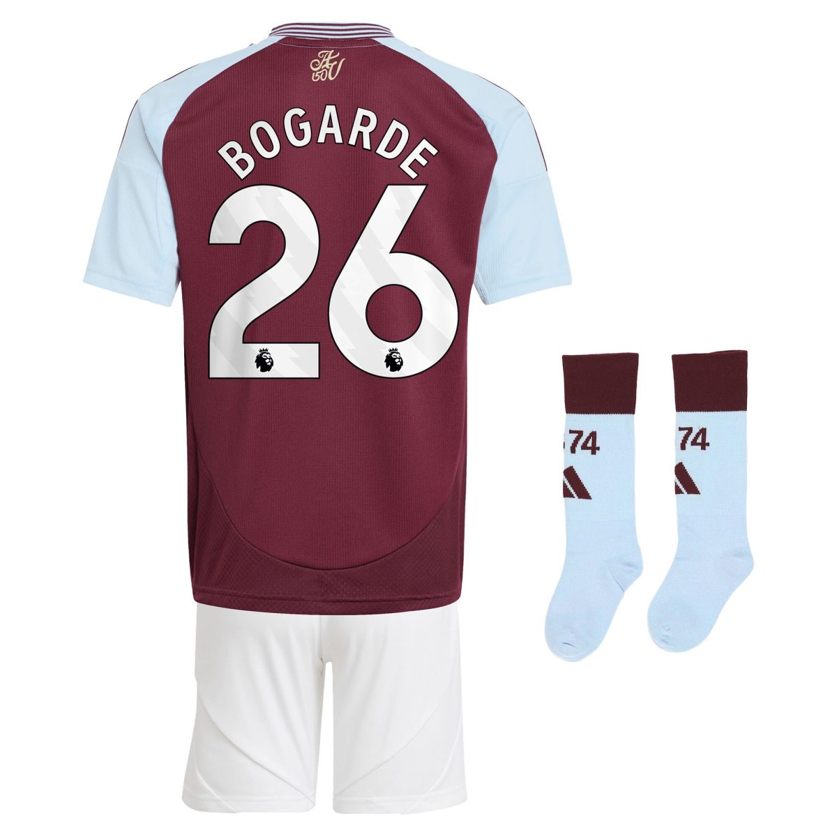 aston villa adidas home mini kit 2024-25 with bogarde 26 printing Collection | Aston Villa Jerseys for True Fans