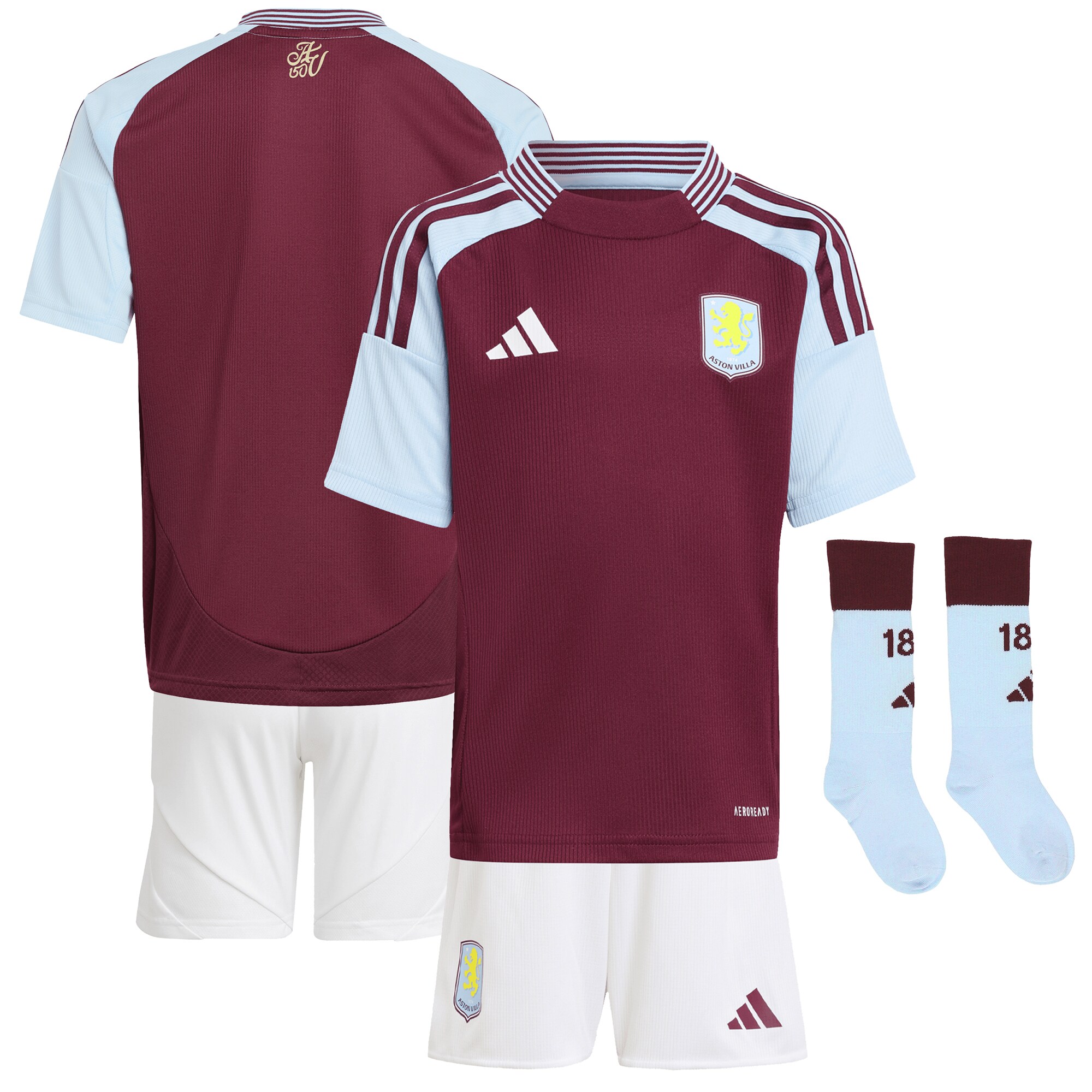 aston villa adidas home mini kit 2024-25 with custom printing Collection | Aston Villa Jerseys for True Fans