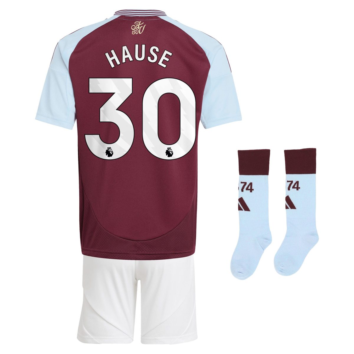 aston villa adidas home mini kit 2024-25 with hause 30 printing Collection | Aston Villa Jerseys for True Fans