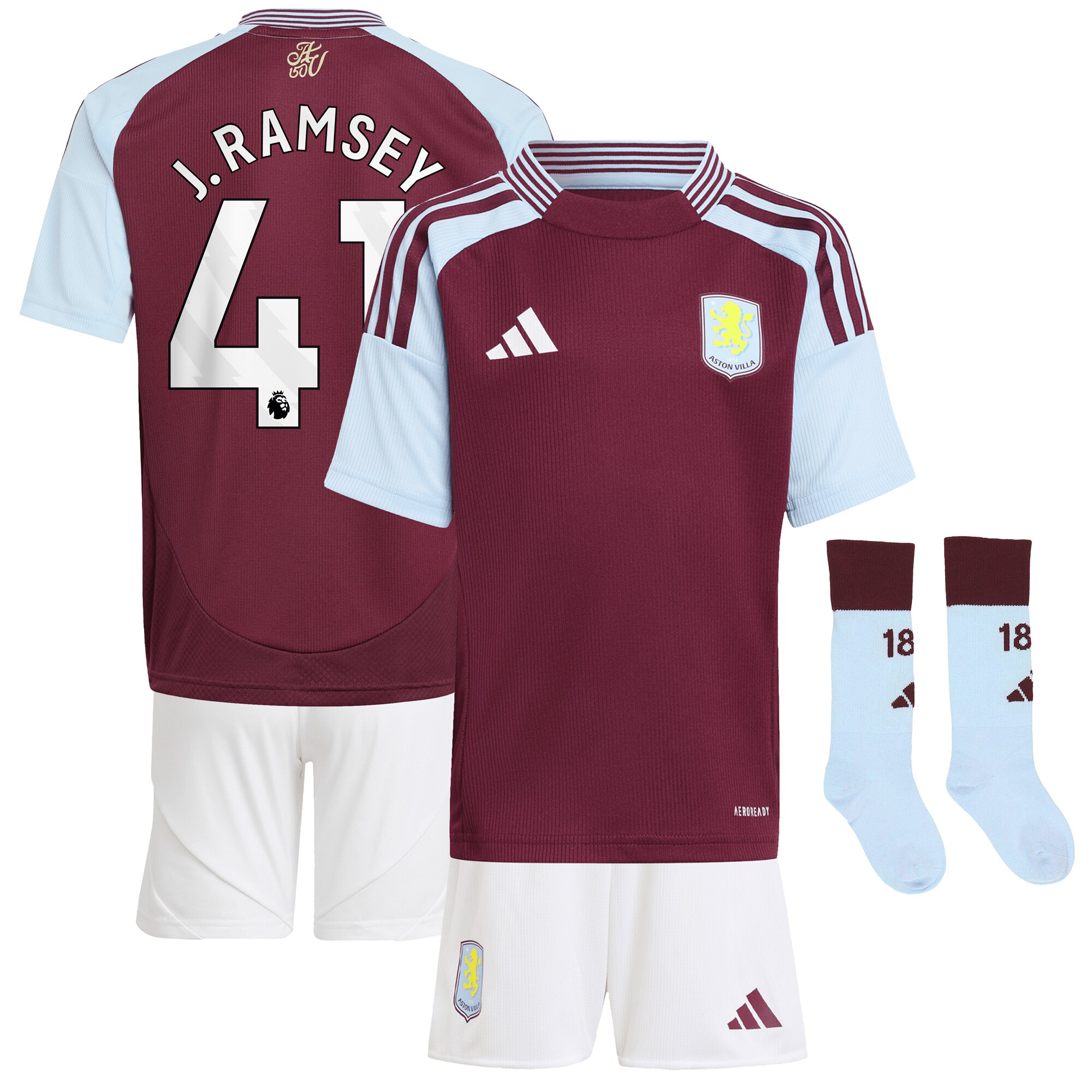 aston villa adidas home mini kit 2024-25 with j. ramsey 41 printing Collection | Aston Villa Jerseys for True Fans