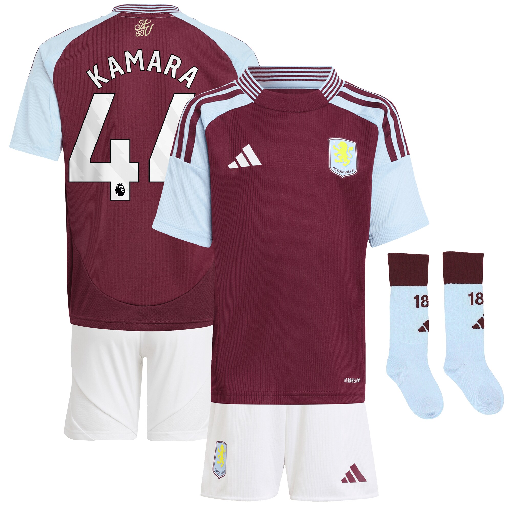 aston villa adidas home mini kit 2024-25 with kamara 44 printing Collection | Aston Villa Jerseys for True Fans