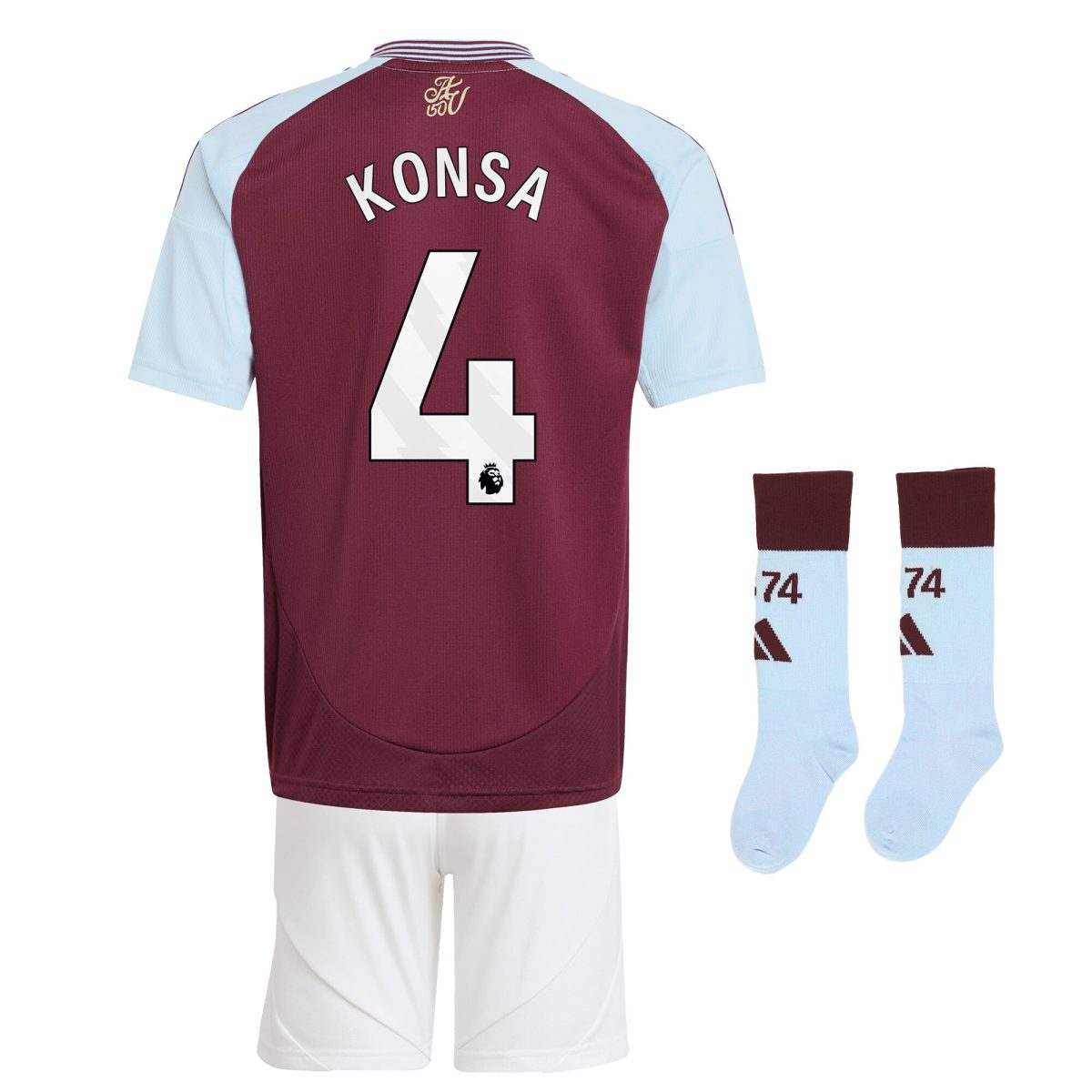 aston villa adidas home mini kit 2024-25 with konsa 4 printing Collection | Aston Villa Jerseys for True Fans