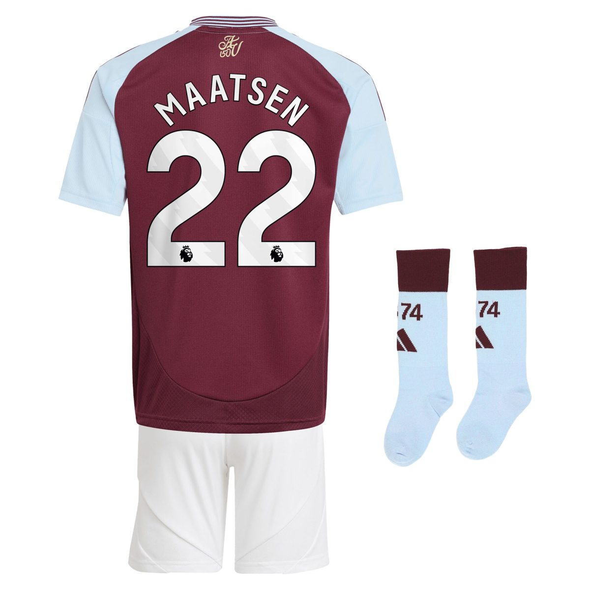 aston villa adidas home mini kit 2024-25 with maatsen 22 printing Collection | Aston Villa Jerseys for True Fans
