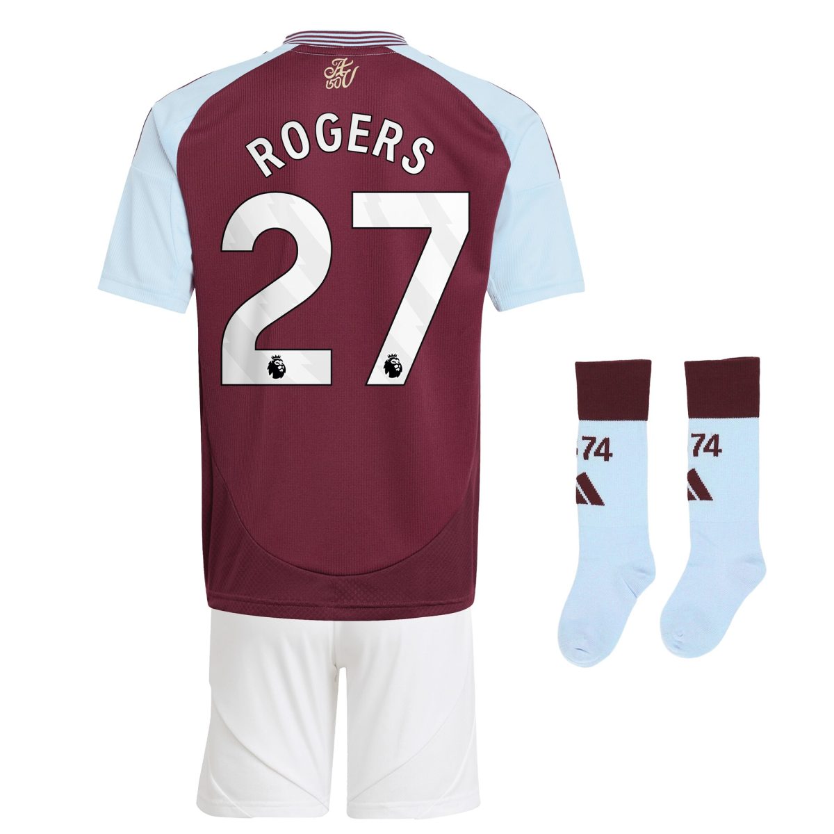 aston villa adidas home mini kit 2024-25 with rogers 27 printing Collection | Aston Villa Jerseys for True Fans