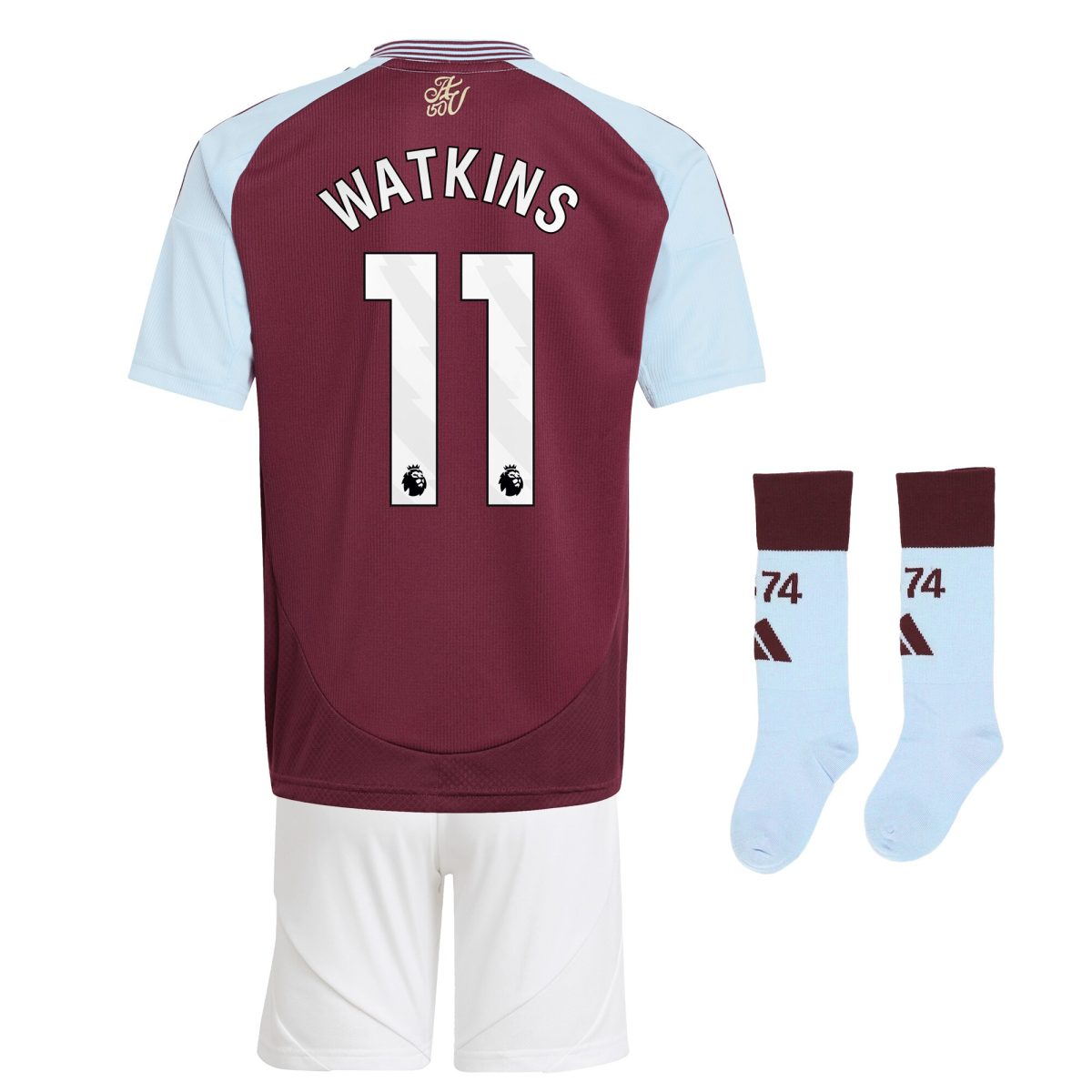 aston villa adidas home mini kit 2024-25 with watkins 11 printing Collection | Aston Villa Jerseys for True Fans