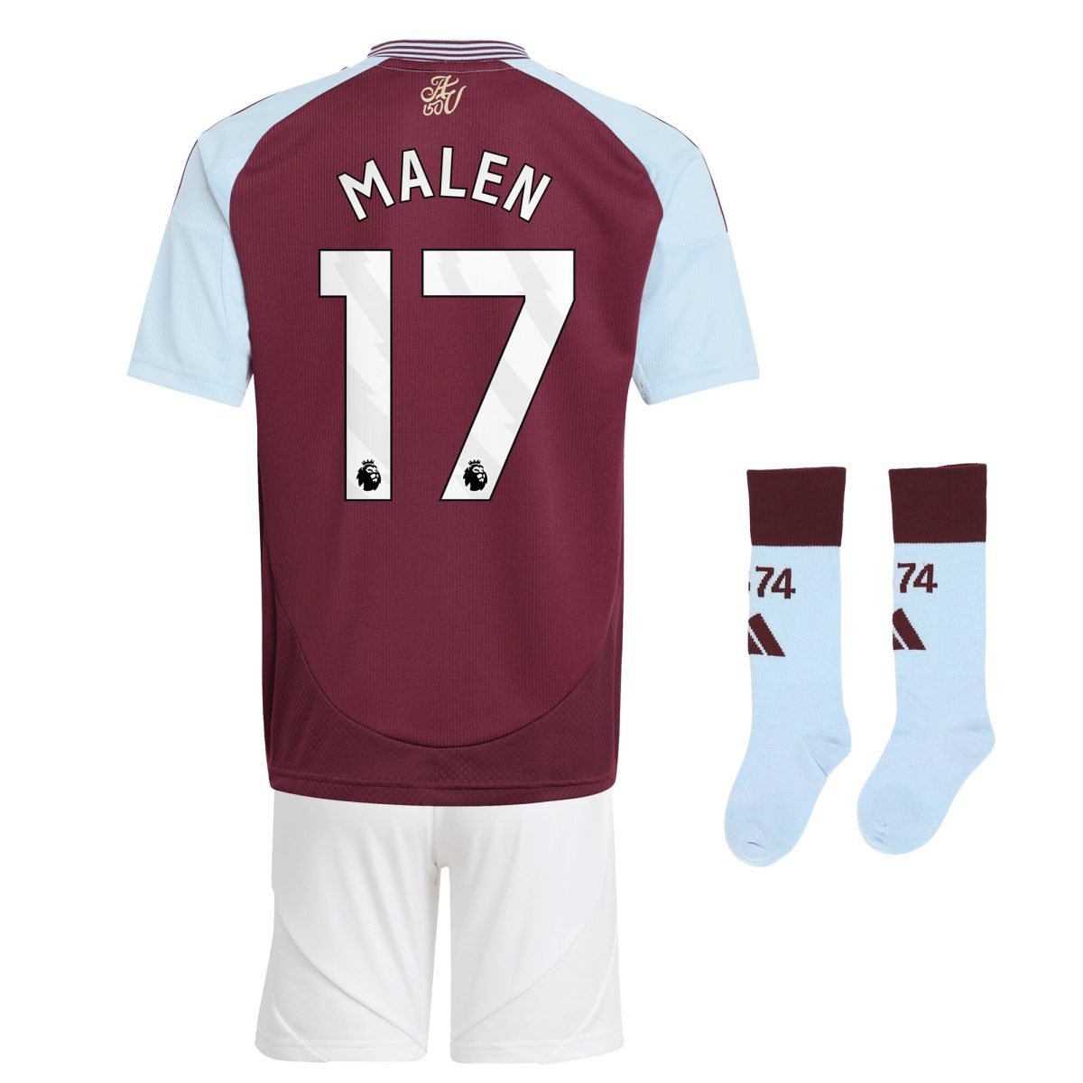 aston villa adidas home mini kit 2024-26 with malen 17 printing Collection | Aston Villa Jerseys for True Fans
