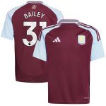 aston villa adidas home shirt 2024-25 – kids with bailey 31 printing Collection | Aston Villa Jerseys for True Fans