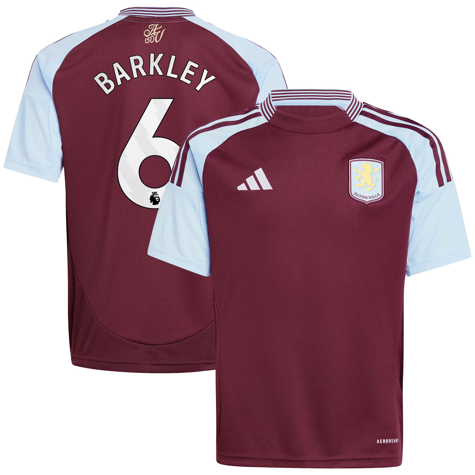aston villa adidas home shirt 2024-25 – kids with barkley 6 printing Collection | Aston Villa Jerseys for True Fans