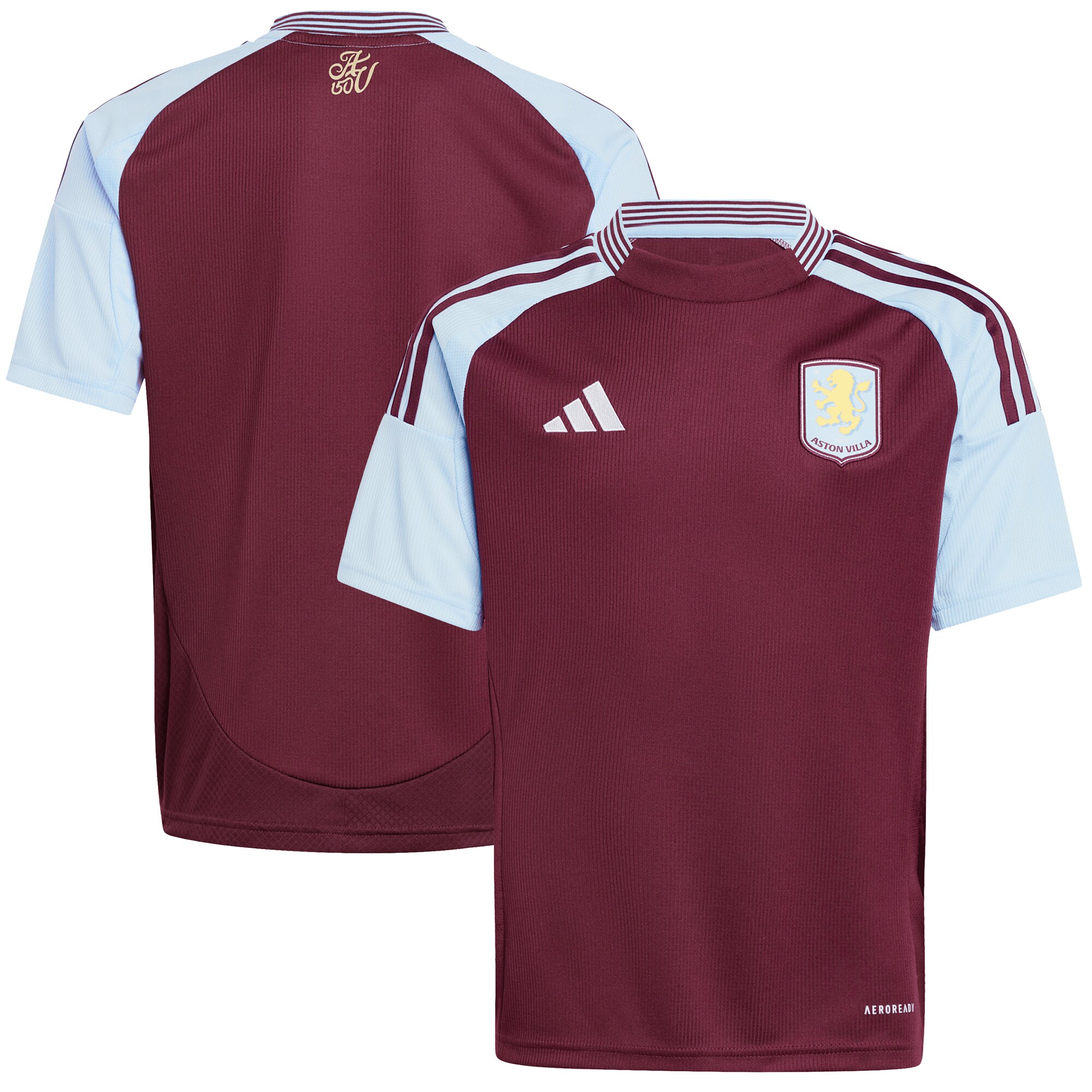 aston villa adidas home shirt 2024-25 – kids with custom printing Collection | Aston Villa Jerseys for True Fans