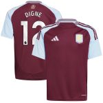 aston villa adidas home shirt 2024-25 – kids with digne 12 printing Collection | Aston Villa Jerseys for True Fans