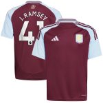 aston villa adidas home shirt 2024-25 – kids with j. ramsey 41 printing Collection | Aston Villa Jerseys for True Fans