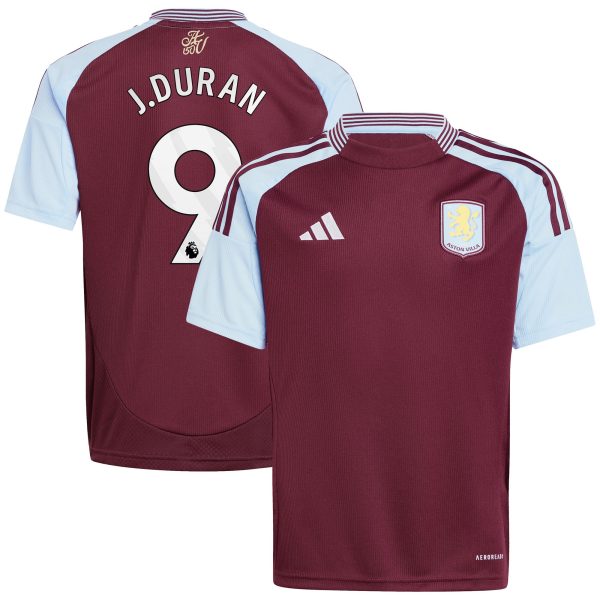 aston villa adidas home shirt 2024-25 – kids with j.duran 9 printing Collection | Aston Villa Jerseys for True Fans