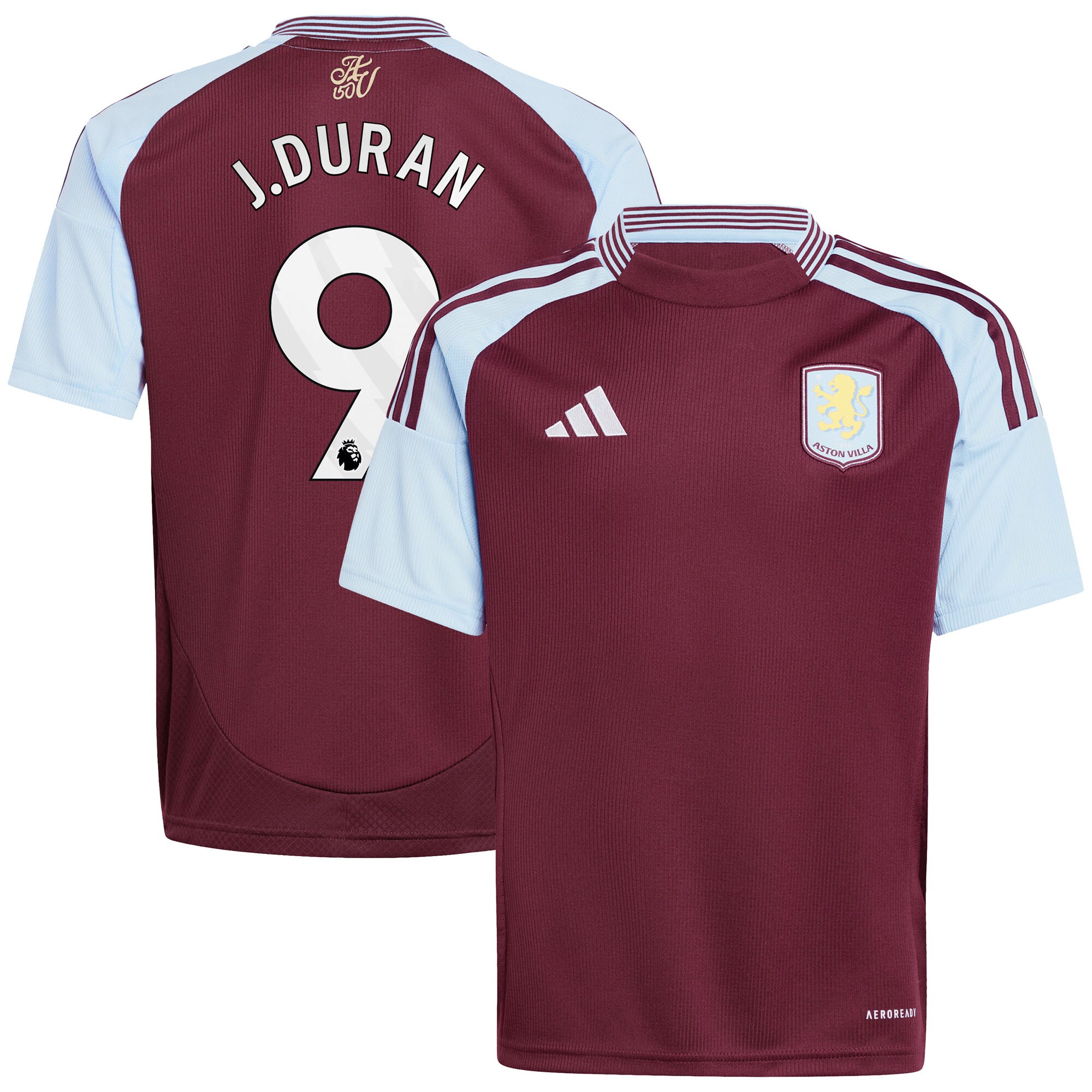 aston villa adidas home shirt 2024-25 – kids with j.duran 9 printing Collection | Aston Villa Jerseys for True Fans