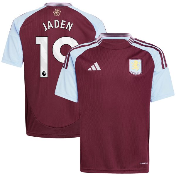 aston villa adidas home shirt 2024-25 – kids with jaden 19 printing Collection | Aston Villa Jerseys for True Fans