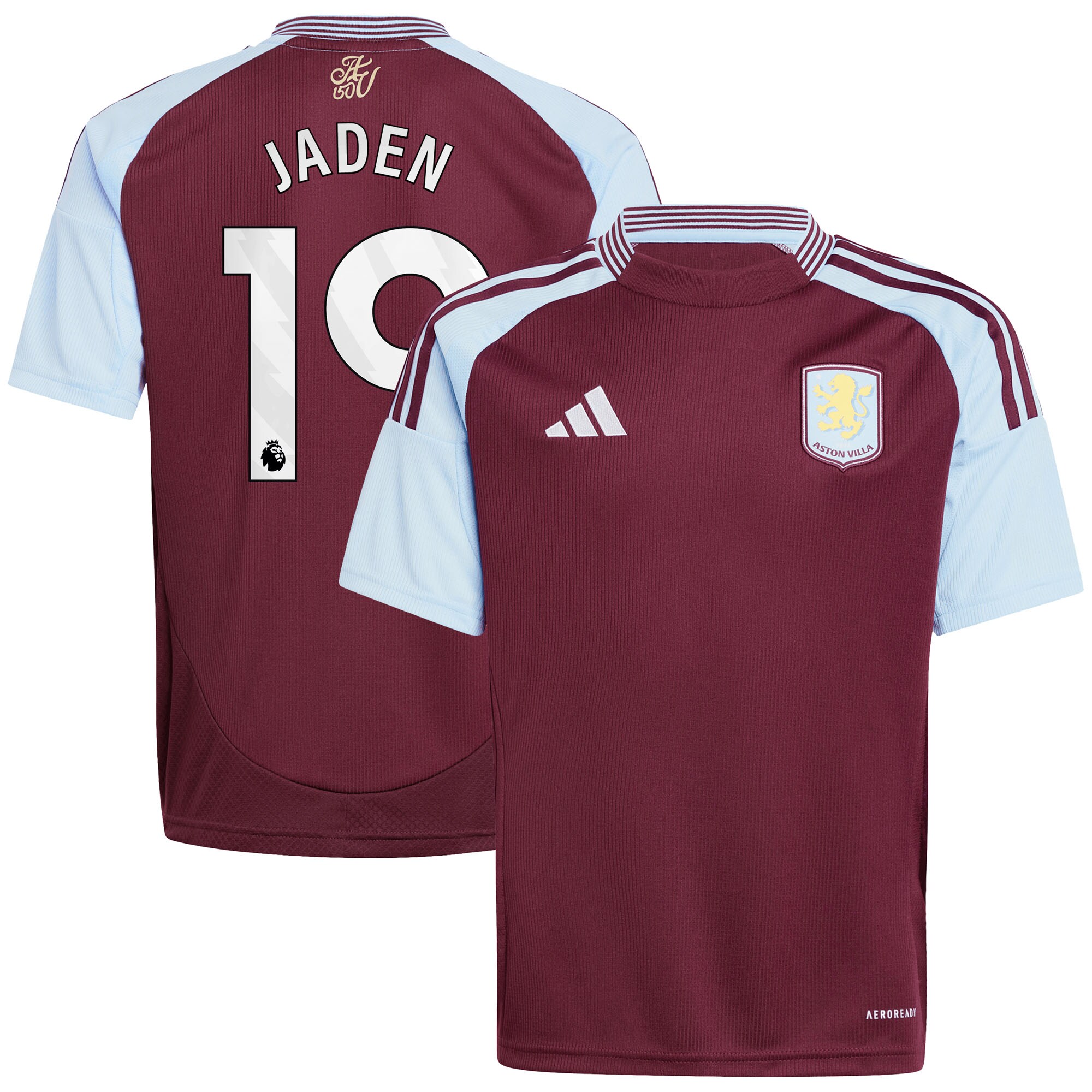 aston villa adidas home shirt 2024-25 – kids with jaden 19 printing Collection | Aston Villa Jerseys for True Fans