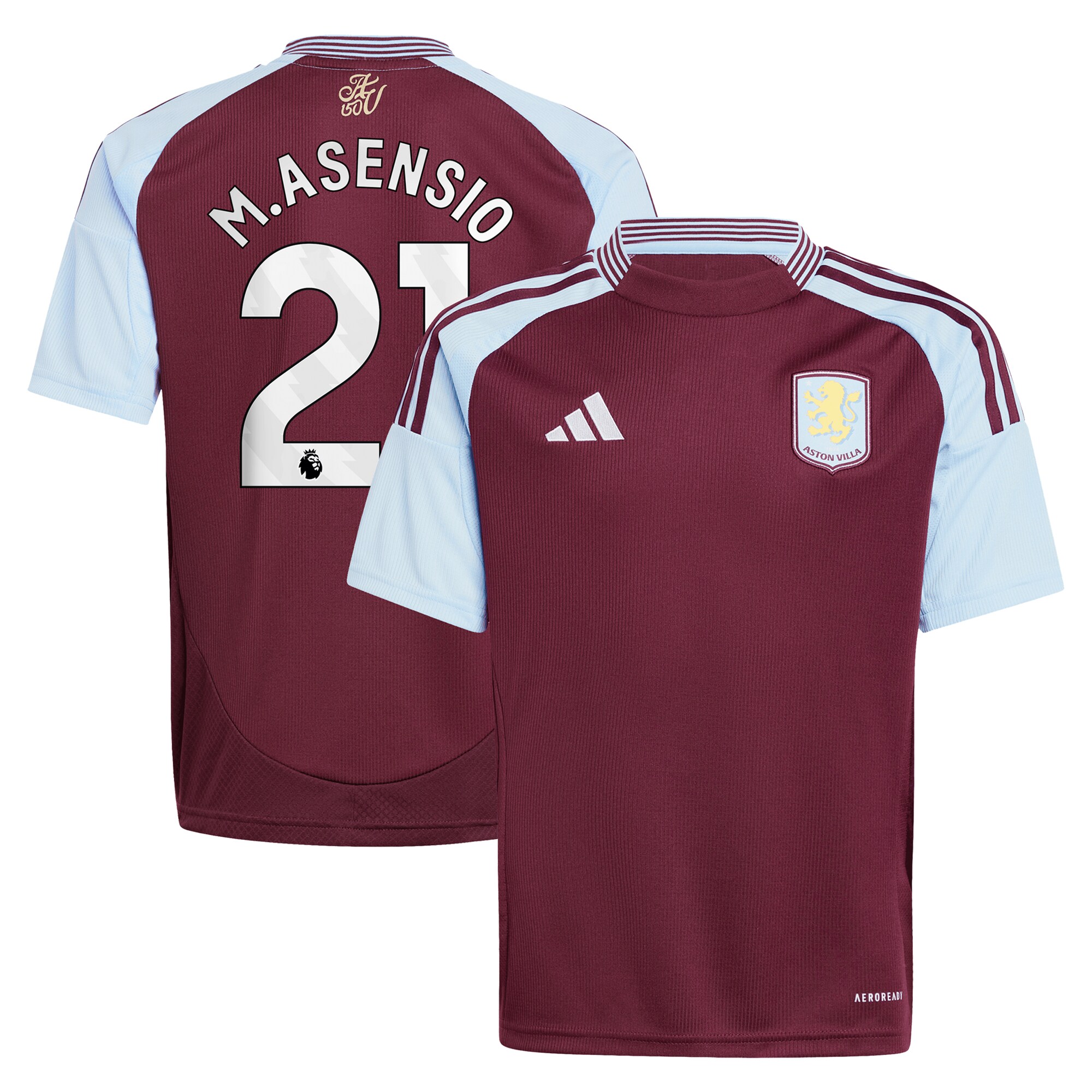 aston villa adidas home shirt 2024-25 – kids with m.asensio 21 printing Collection | Aston Villa Jerseys for True Fans