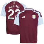 aston villa adidas home shirt 2024-25 – kids with maatsen 22 printing Collection | Aston Villa Jerseys for True Fans