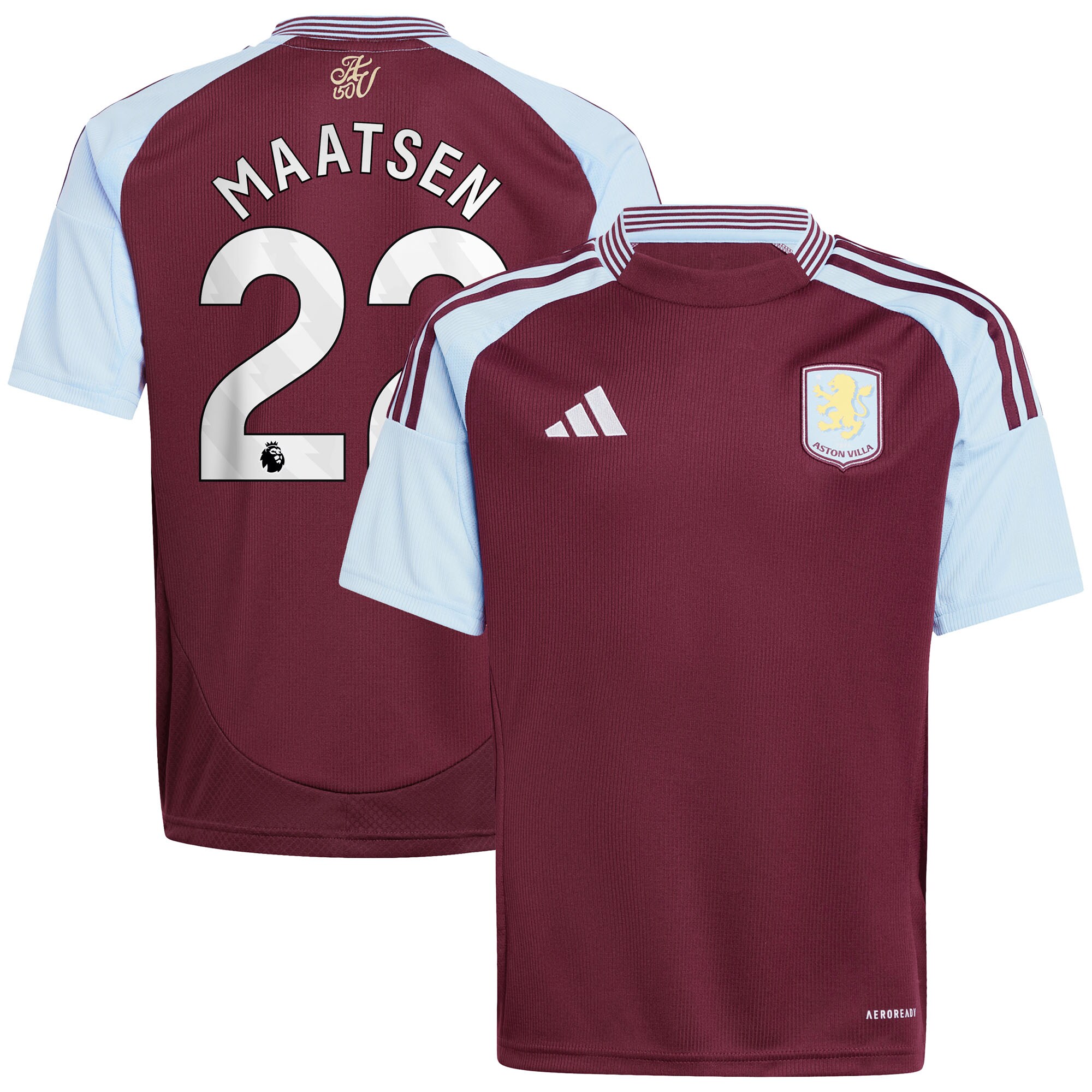 aston villa adidas home shirt 2024-25 – kids with maatsen 22 printing Collection | Aston Villa Jerseys for True Fans