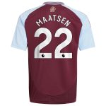 aston villa adidas home shirt 2024-25 – kids with maatsen 22 printing Collection | Aston Villa Jerseys for True Fans