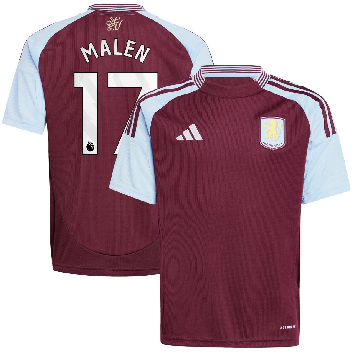 aston villa adidas home shirt 2024-25 – kids with malen 17 printing Collection | Aston Villa Jerseys for True Fans