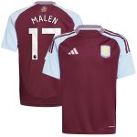 aston villa adidas home shirt 2024-25 – kids with malen 17 printing Collection | Aston Villa Jerseys for True Fans
