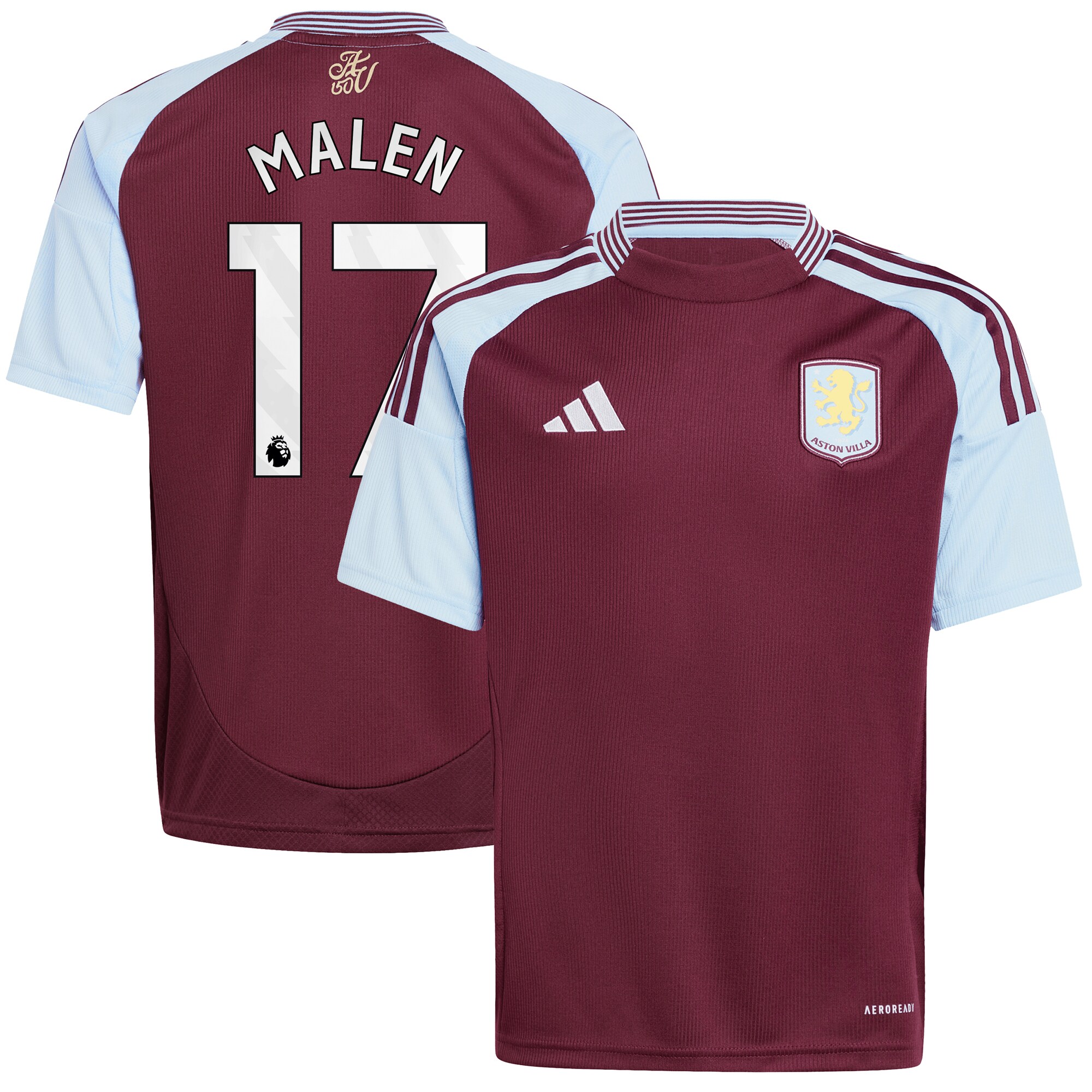 aston villa adidas home shirt 2024-25 – kids with malen 17 printing Collection | Aston Villa Jerseys for True Fans