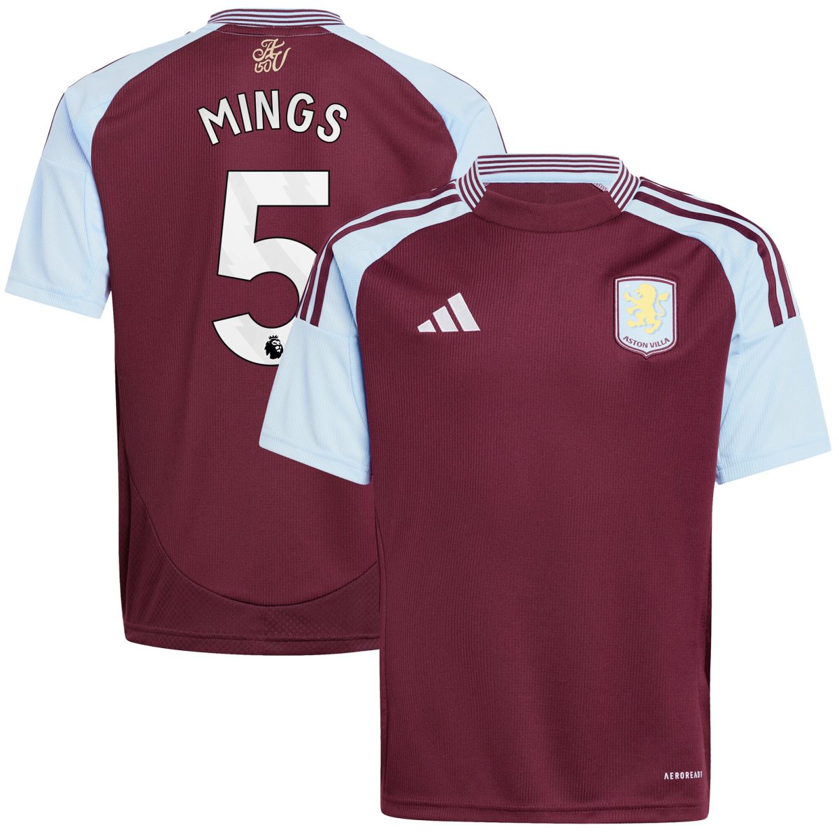 aston villa adidas home shirt 2024-25 – kids with mings 5 printing Collection | Aston Villa Jerseys for True Fans